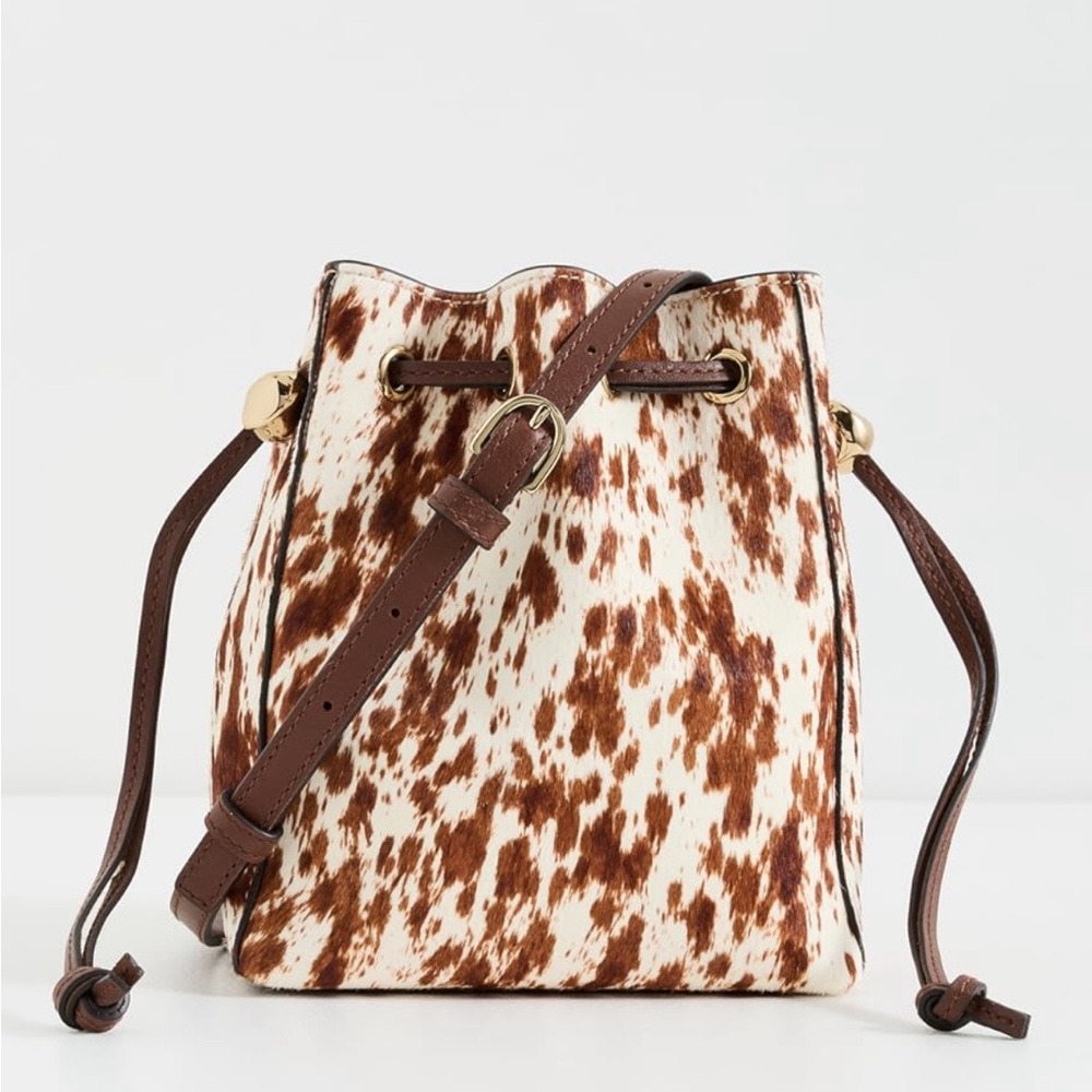 Madewell Drawstring Genuine Calf Hair Crossbody Bucket Bag